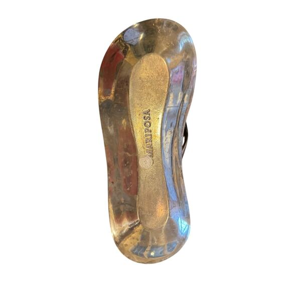 MARIPOSA Silver Flip Flop Serving Tray/Plate/Dish; Recycled Aluminum - Picture 2 of 7